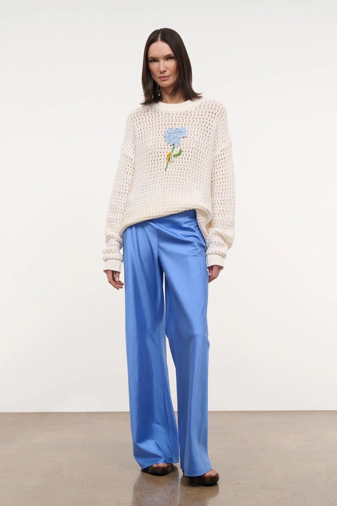 STAUD GIADA SWEATER NANTUCKET HYDRANGEA - 1