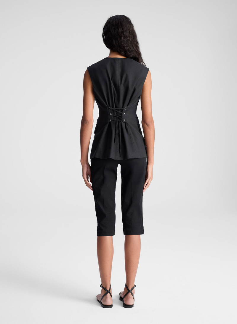 Noa Lace Up Linen Vest 7