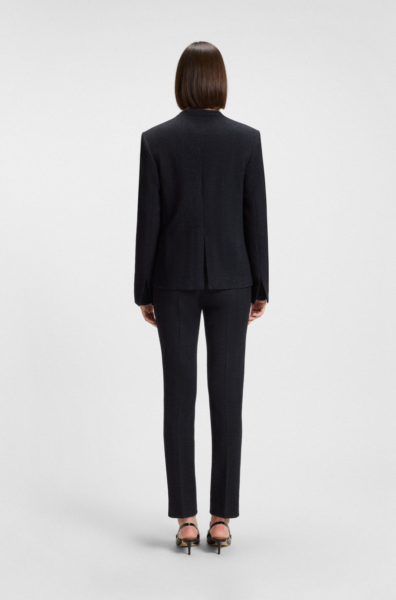 REGULAR-FIT BLAZER IN CREASE-RESISTANT HERRINGBONE STRETCH JERSEY 4