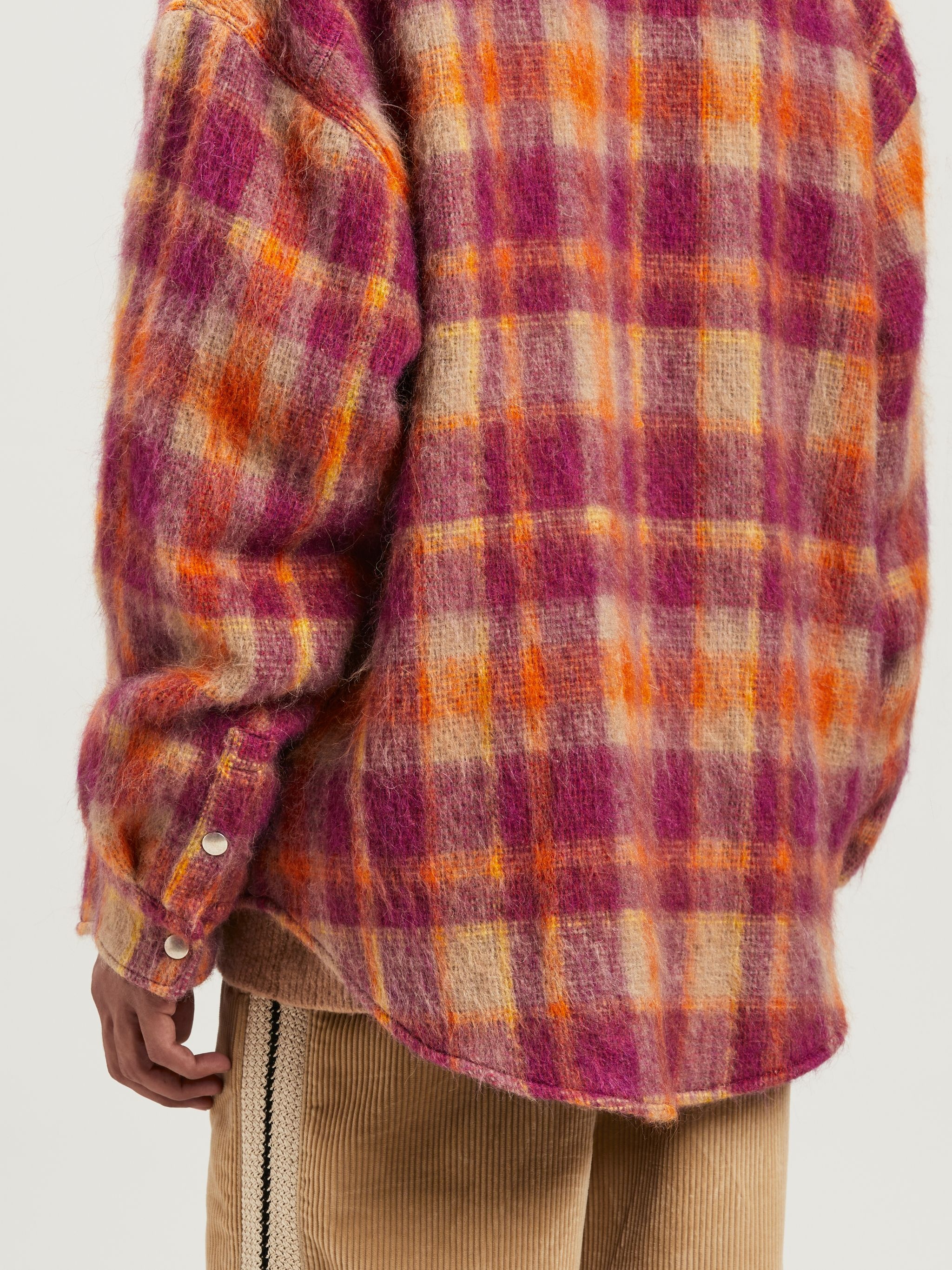 Brushed Wool Check Oveshirt - 6