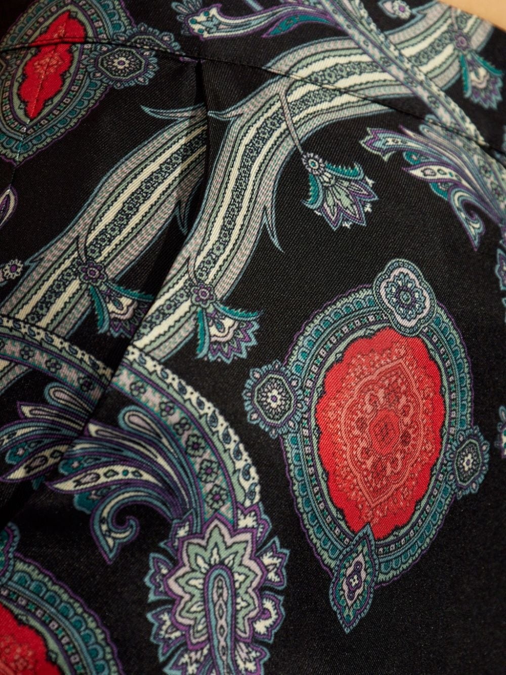 paisley flared silk trousers - 5