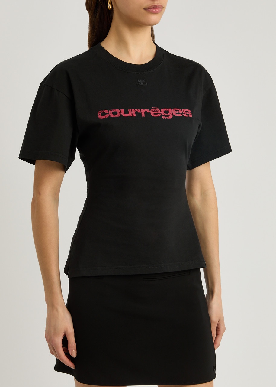 Courrèges Logo-print Cotton T-shirt - 2