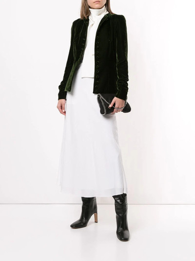 Haider Ackermann velvet-effect button-up jacket outlook