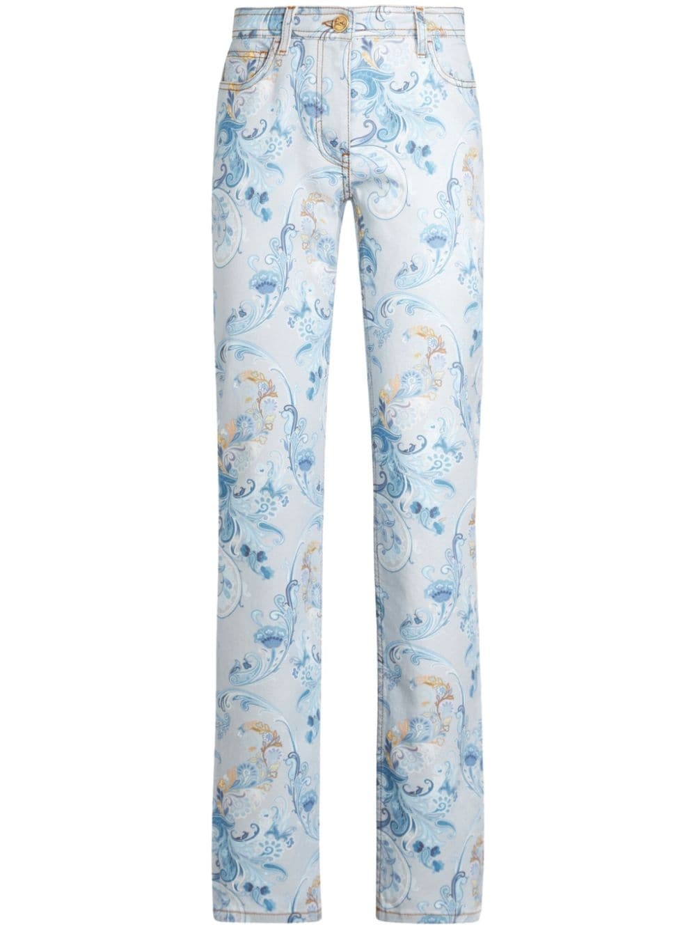 paisley-print jeans - 1