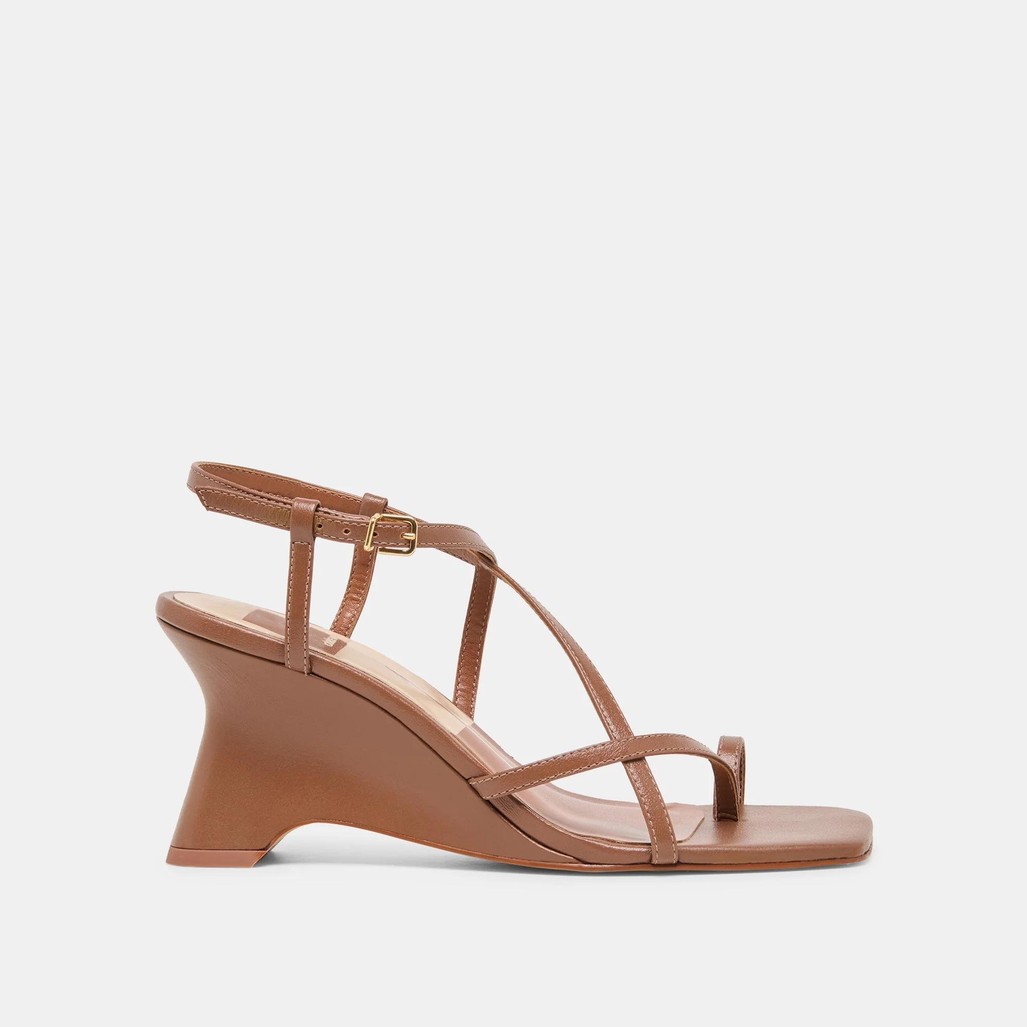 AYLEE WEDGES COGNAC LEATHER - 1