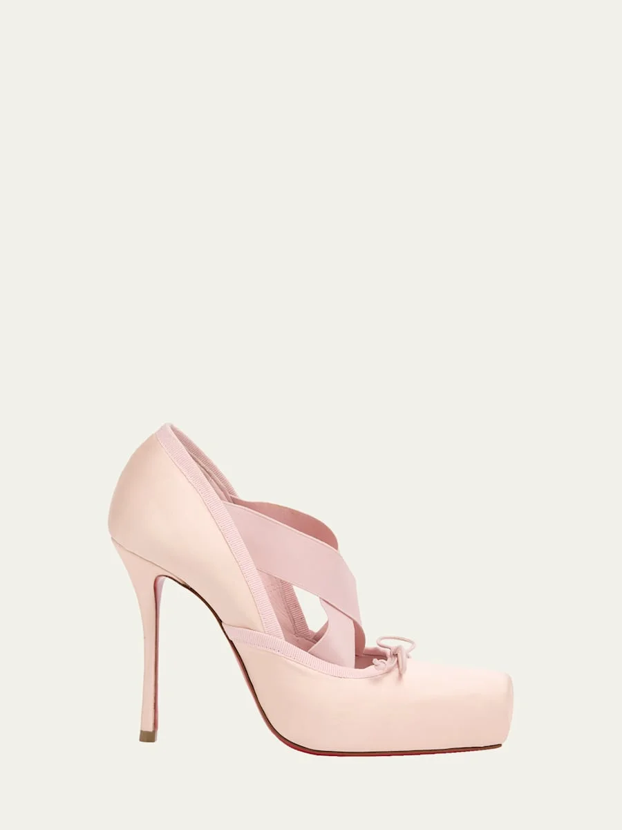 100mm Cassiastic Satin Ballet Pumps - 1