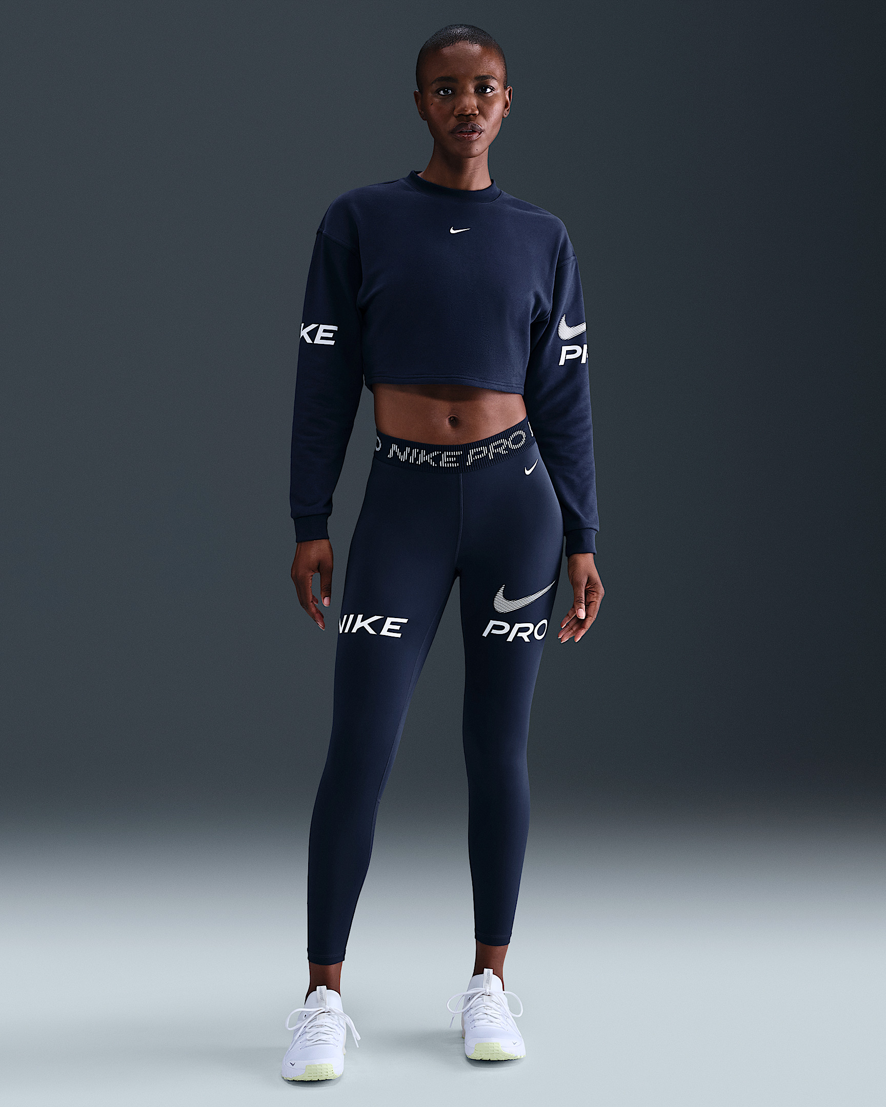 Nike Pro Women's Dri-FIT Loose Crew-Neck French Terry Sweatshirt - 4