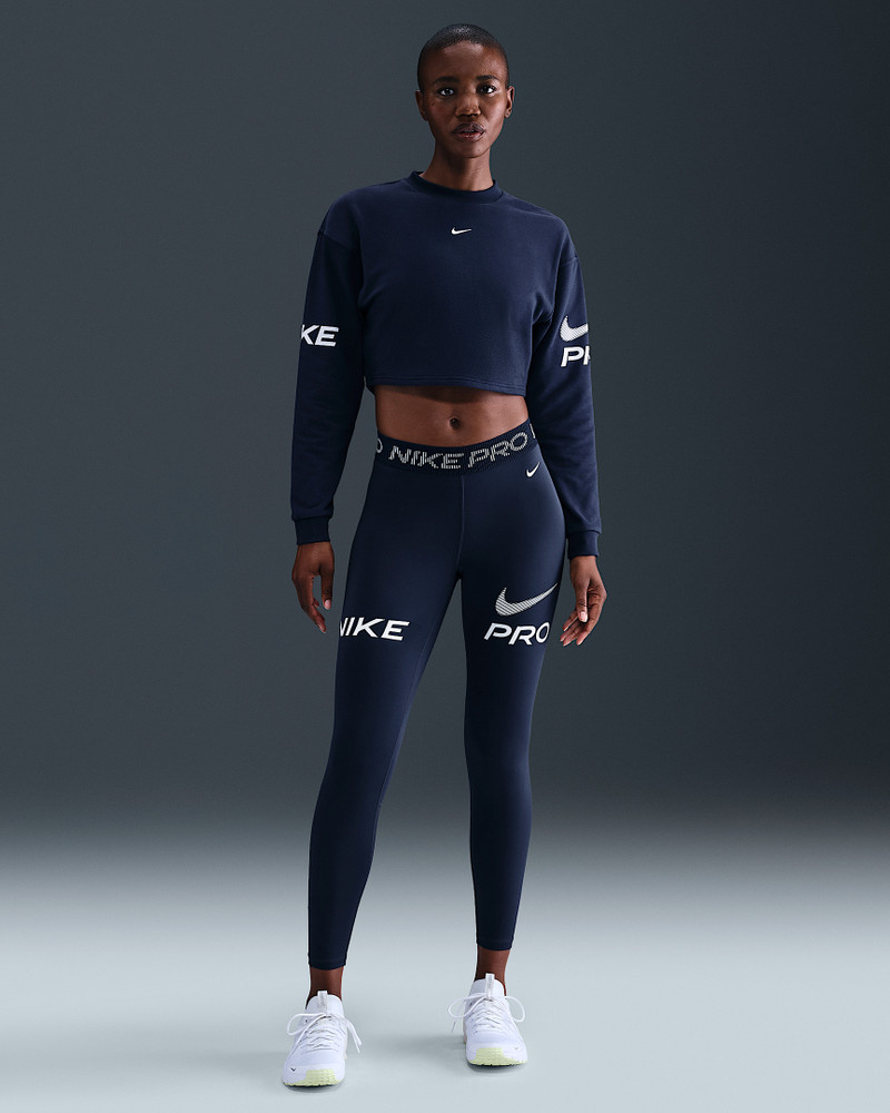 Nike Pro Women's Dri-FIT Loose Crew-Neck French Terry Sweatshirt 4