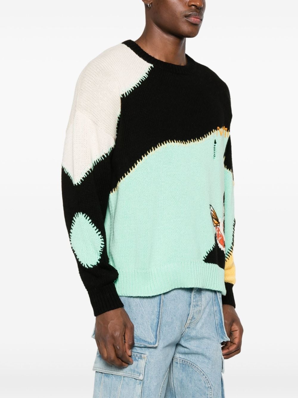 Butterfly intarsia-knit jumper - 3