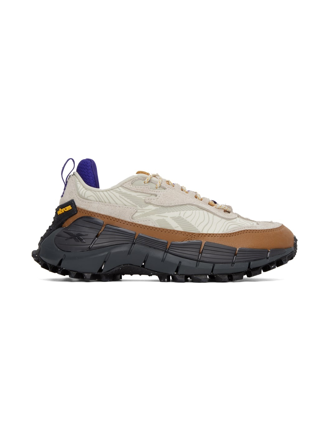 Off-White & Brown Zig Kinetica 2.5 Edge Sneakers - 1