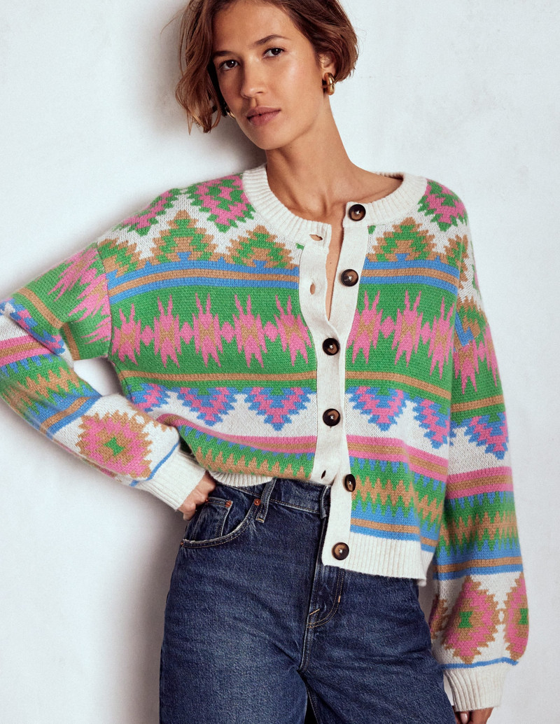 Abi Jacquard Cardigan-Multi Aztec 5