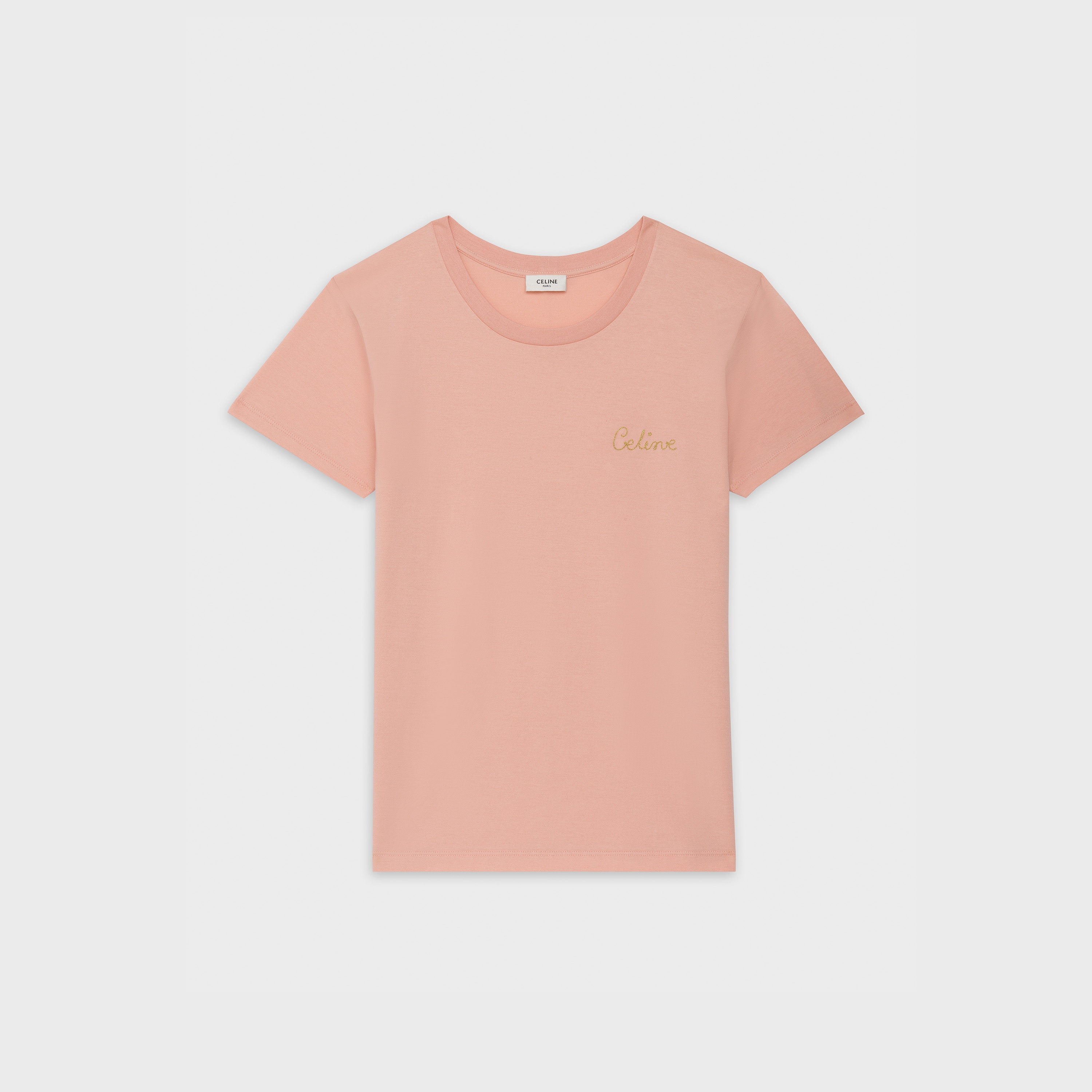 CELINE EMBROIDERED T-SHIRT IN COTTON - 1