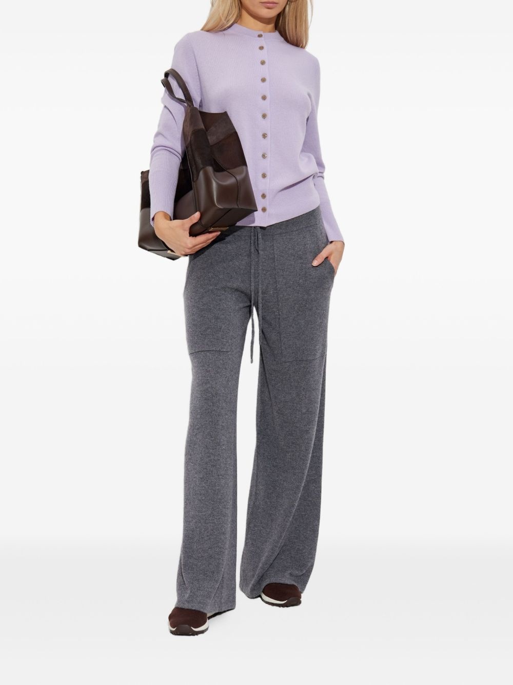 button-cuff cashmere cardigan - 2