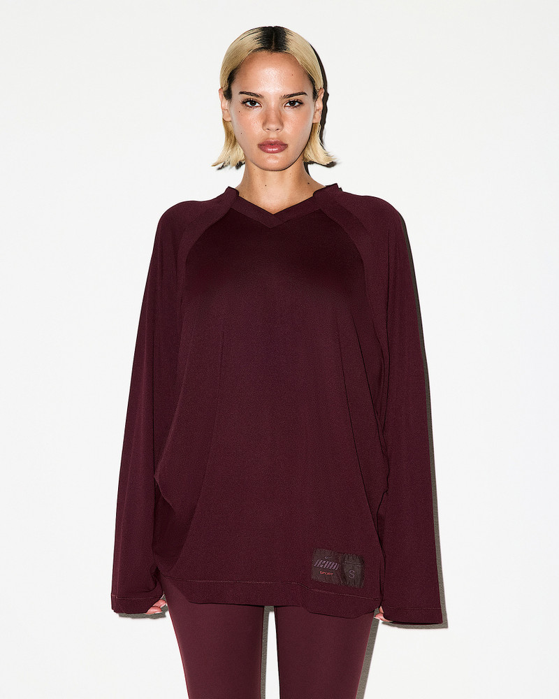 NikeSKIMS Airy Women's Oversized V-Neck Long-Sleeve Top 1
