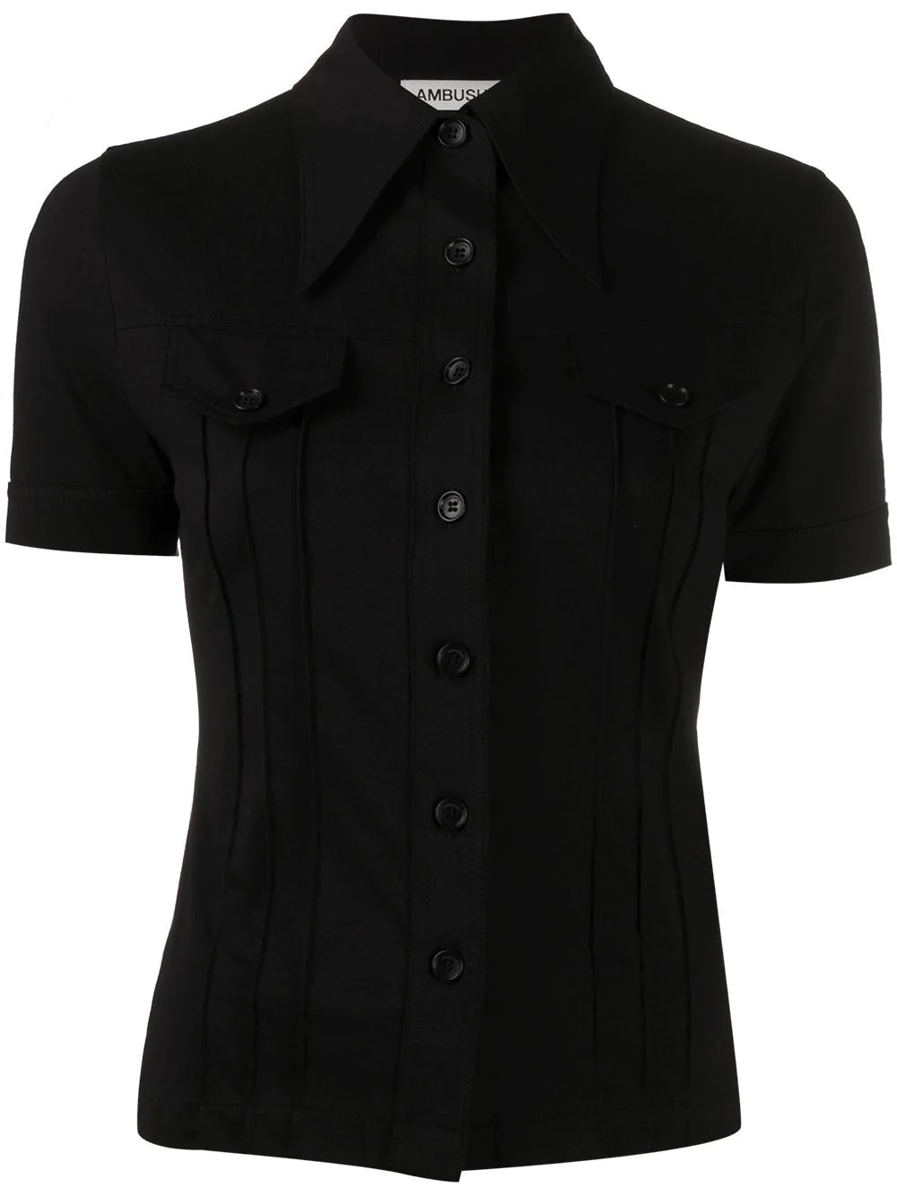  LADIES JERSEY S/S SHIRT1 BLACK  - 1