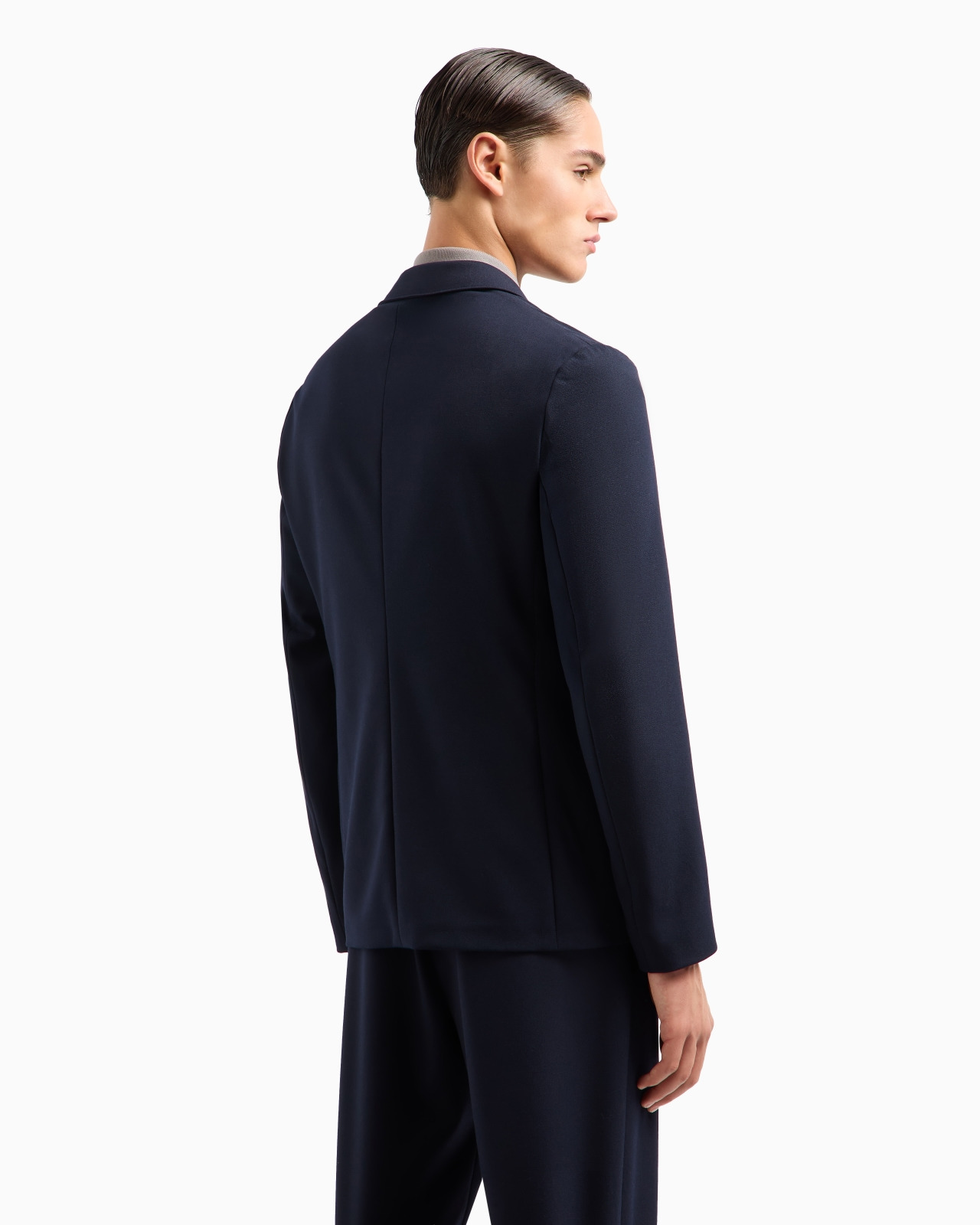 SINGLE-BREASTED JACKET IN TECHNICAL STRETCH GABARDINE - 3