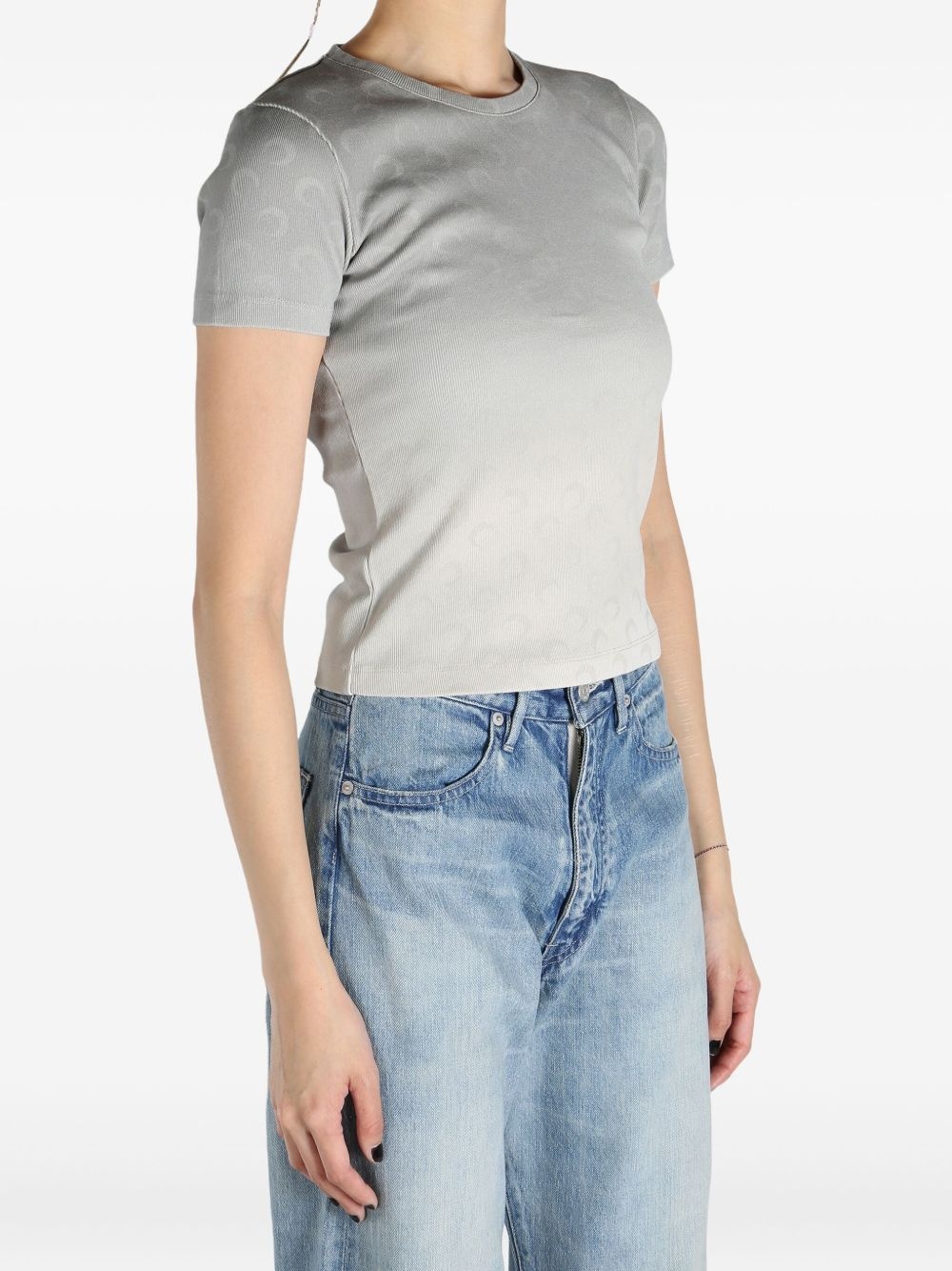 crescent moon-motif t-shirt - 3