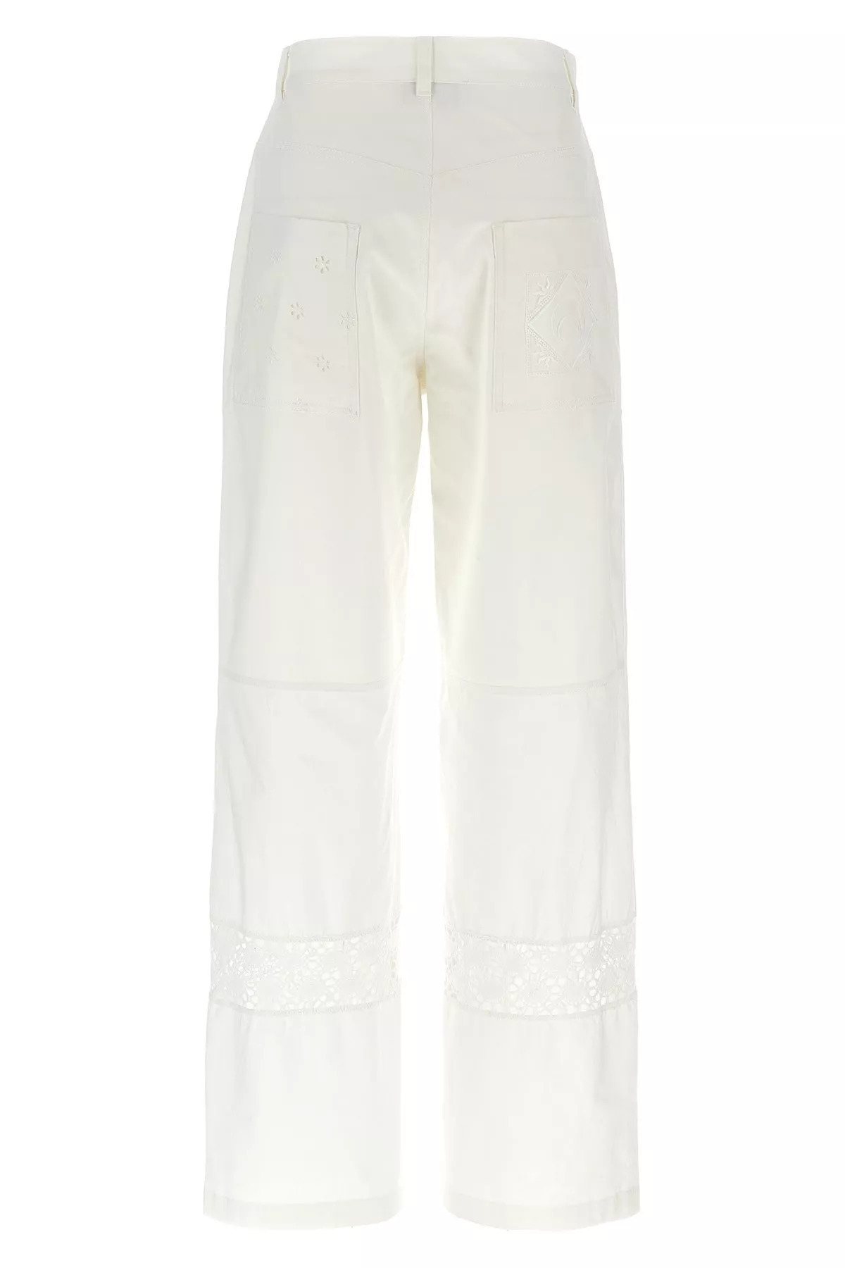 Cut-out embroidery pants - 9