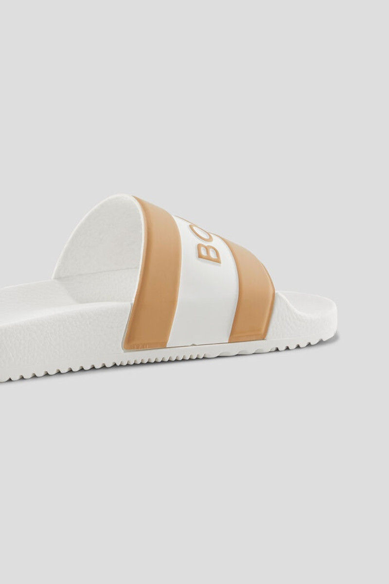 Belize Slides in White/beige 7