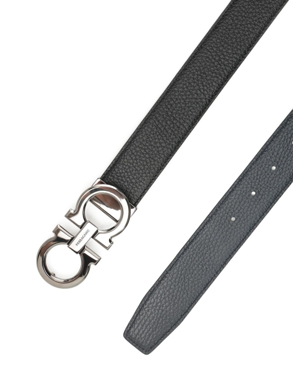 Gancini-buckle leather belt - 2