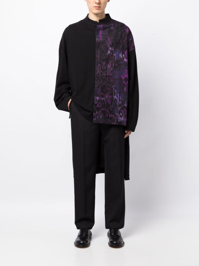 Yohji Yamamoto high-low collarless shirt outlook