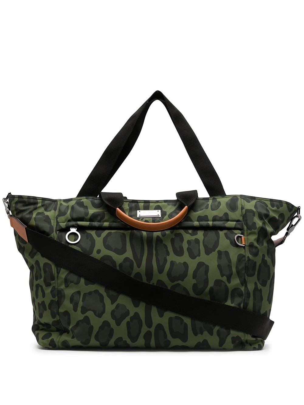 leopard print holdall - 1