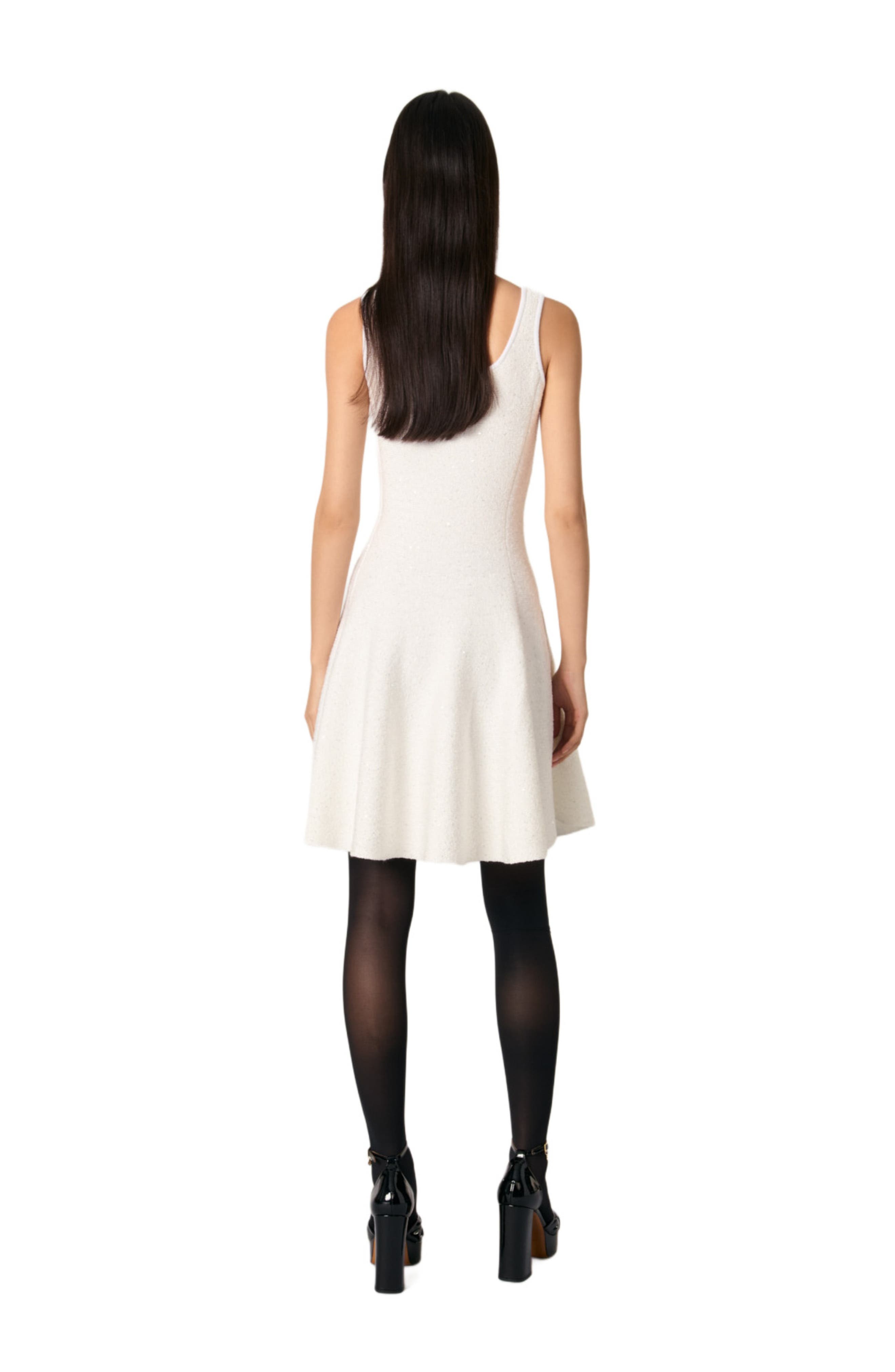 maje Sequin knit short dress in White at Nordstrom - 2