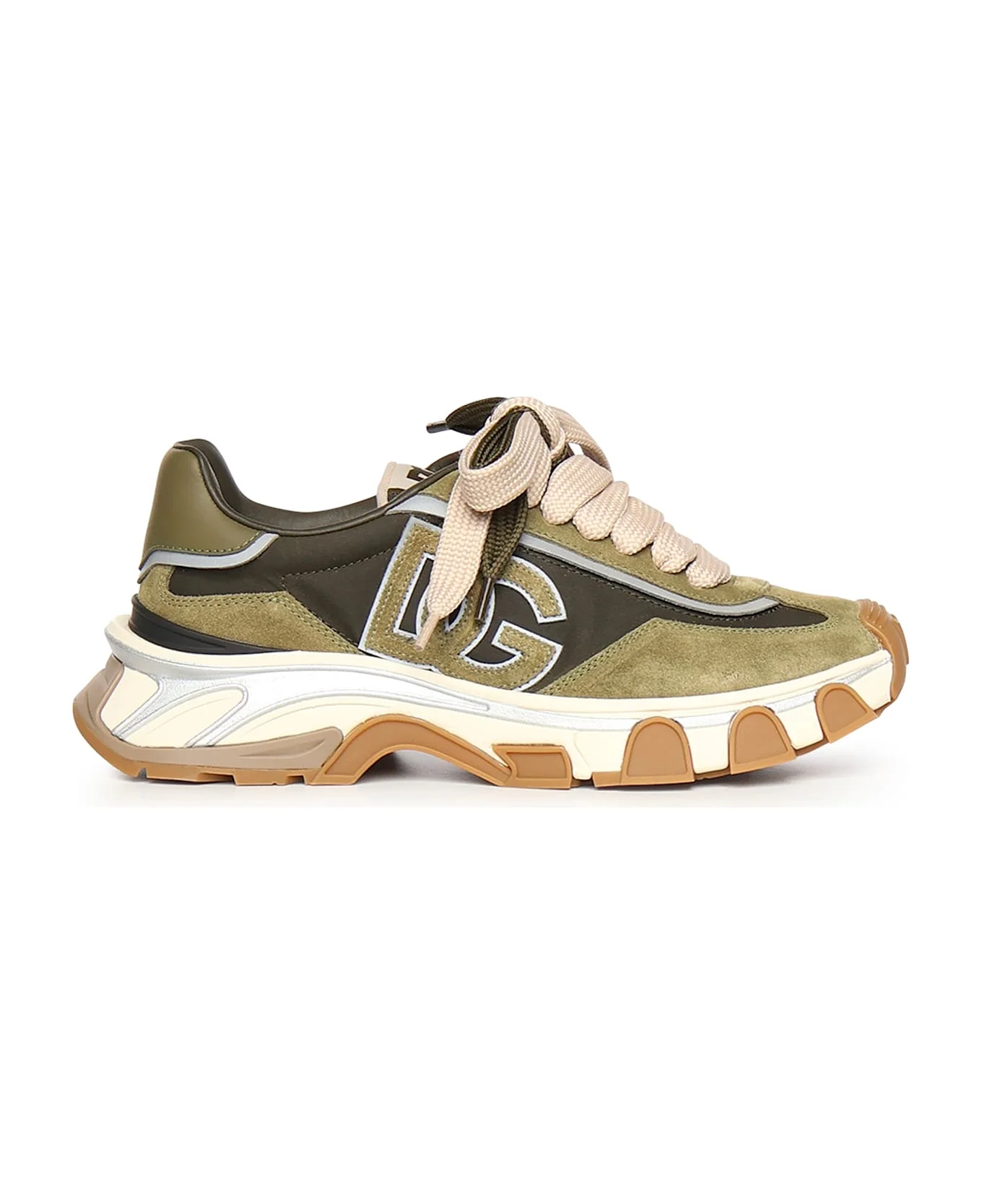 Dg Country Road Sneaker In Leather And Fabric - 1