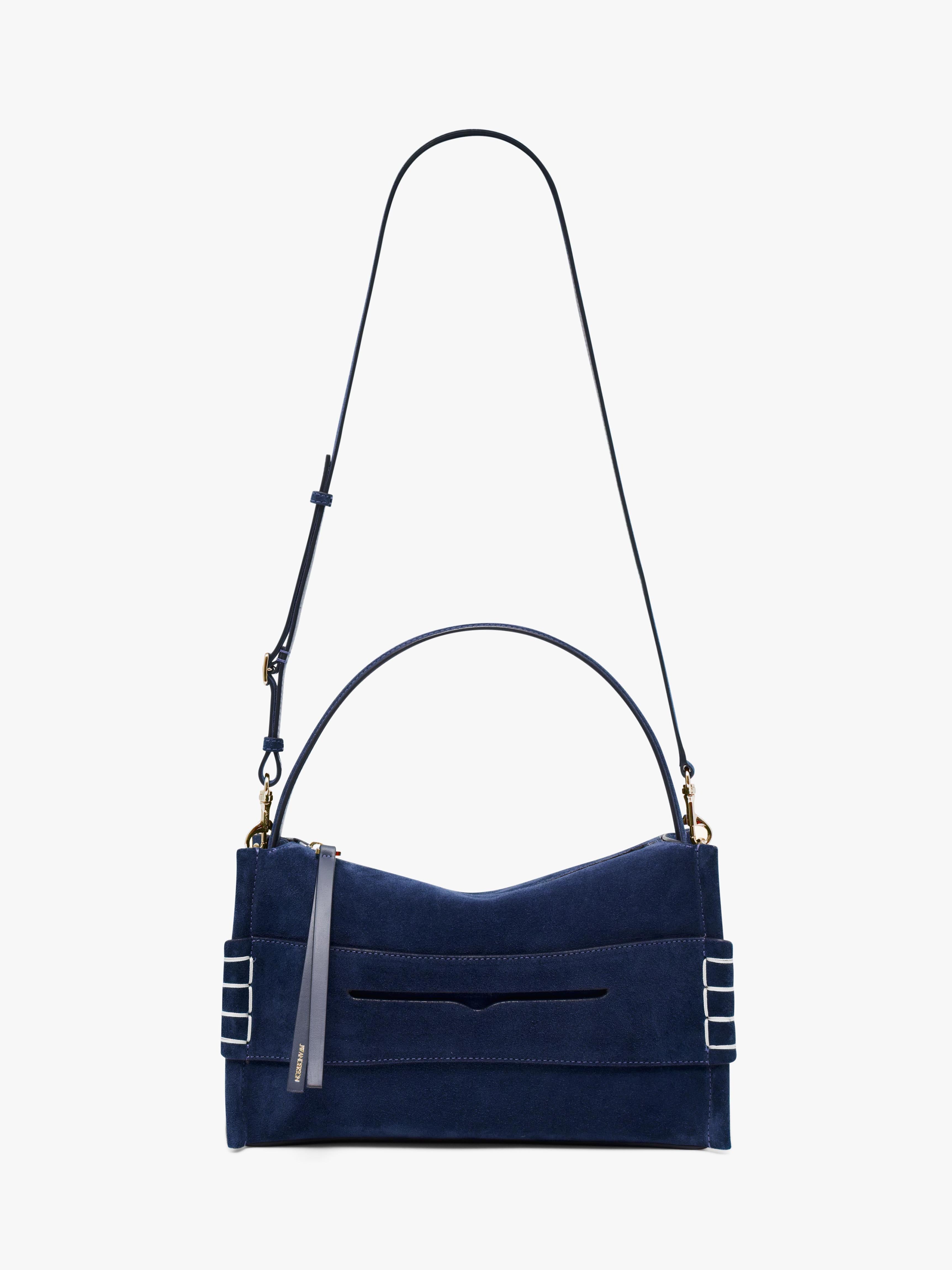 MEDIUM LOAFER BAG - SUEDE SHOULDER BAG - 5