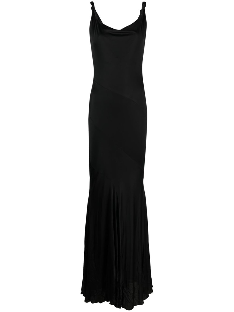 knot-detail satin gown 1