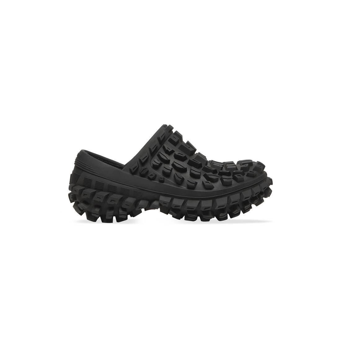 BALENCIAGA Women's Defender Clog in Black | REVERSIBLE