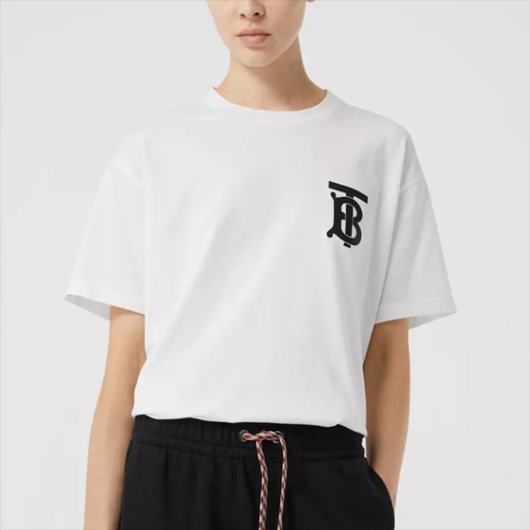 (WMNS) Burberry Monogram Motif Oversized logo Printing Female White 80174731 - 2