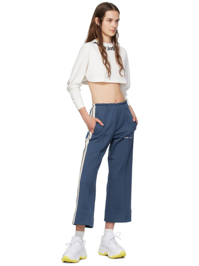 Palm Angels Blue Embroidered Track Pants outlook