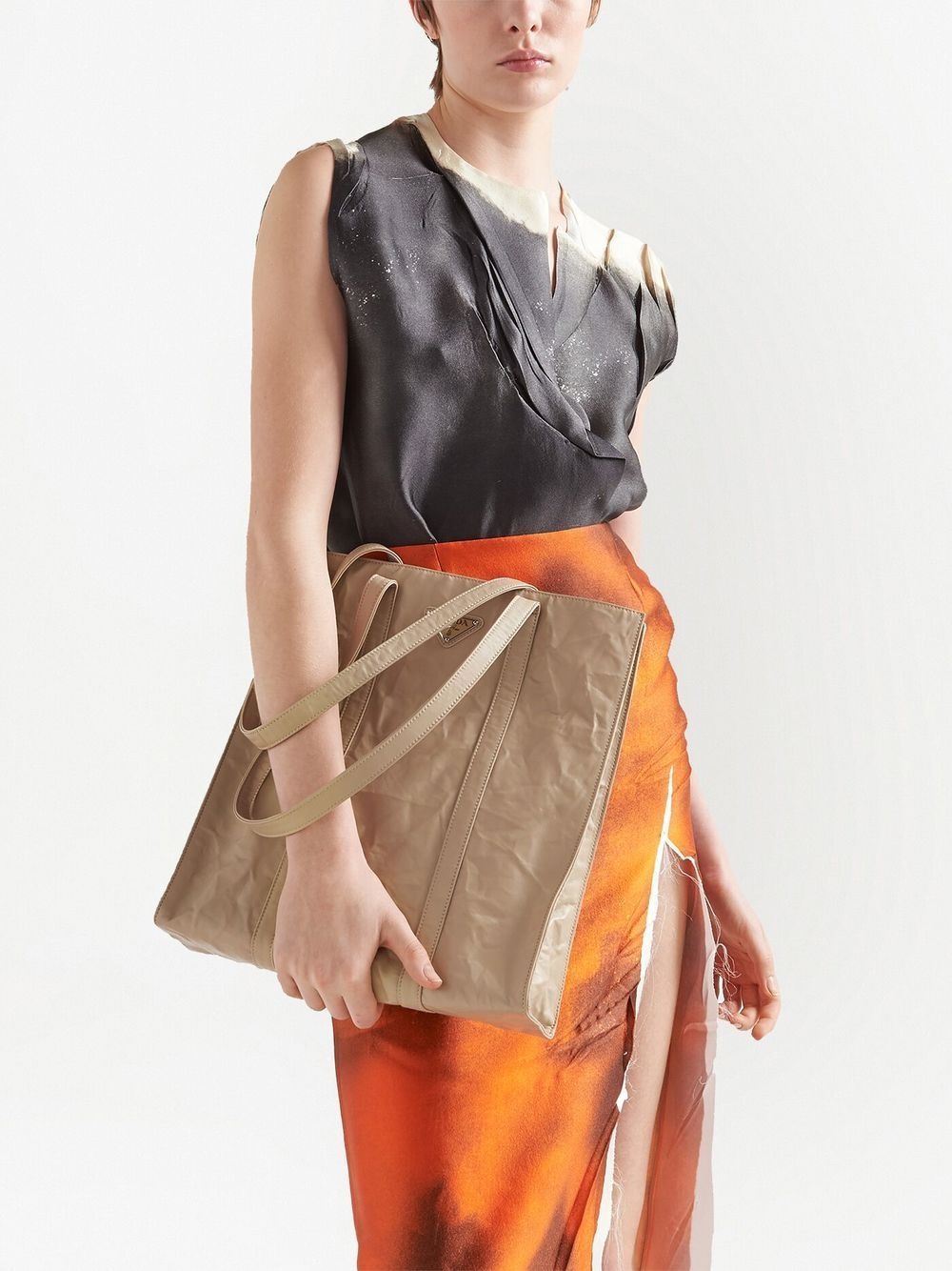 nappa-leather tote bag - 7