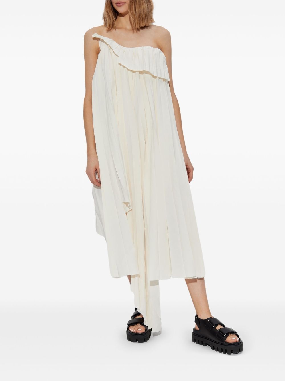 asymmetric midi dress - 2
