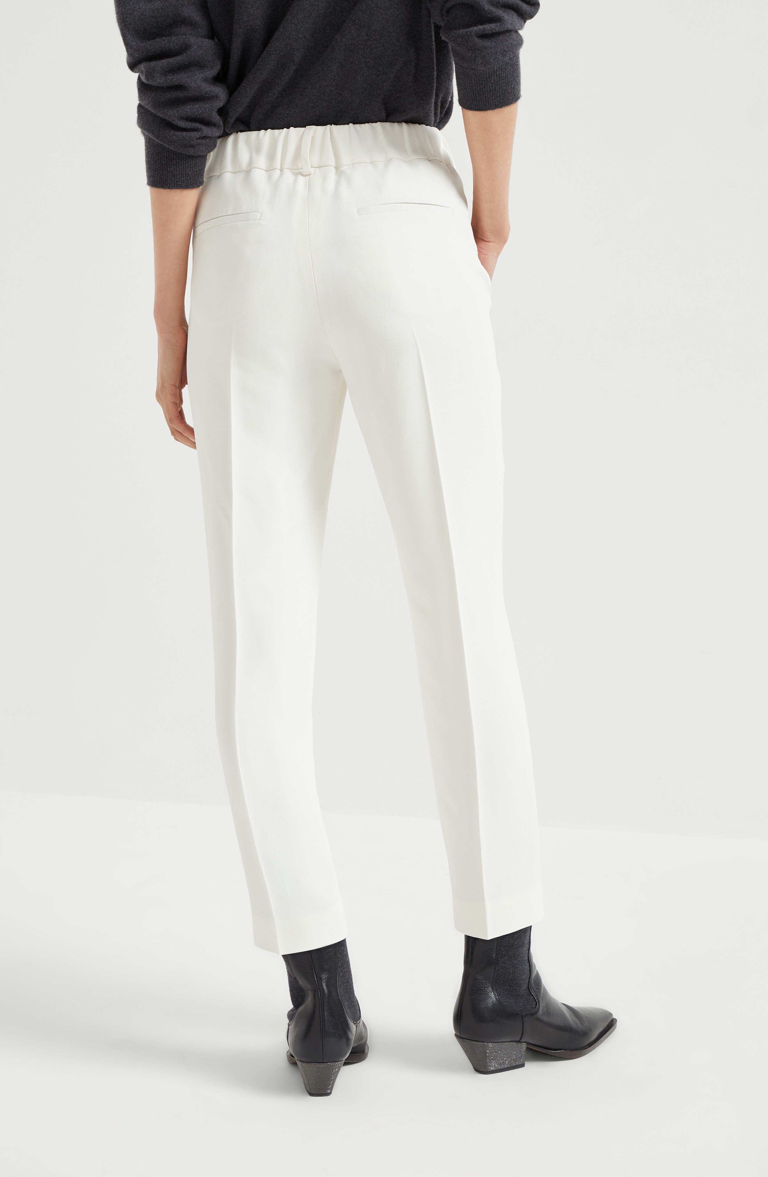 Brunello Cucinelli Tailored Jogger trousers in Off-White at Nordstrom - 3