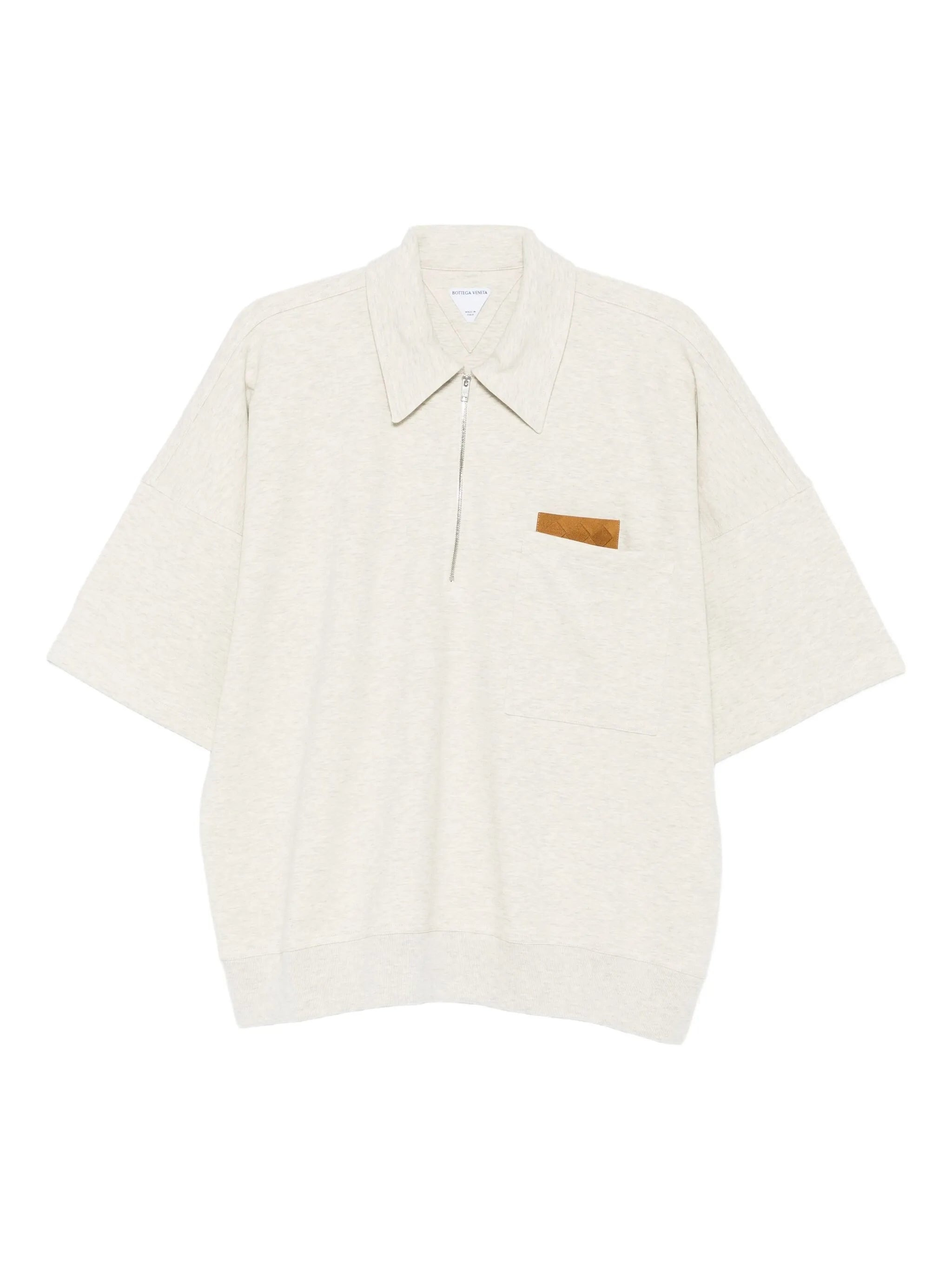 mélange-effect polo shirt - 1