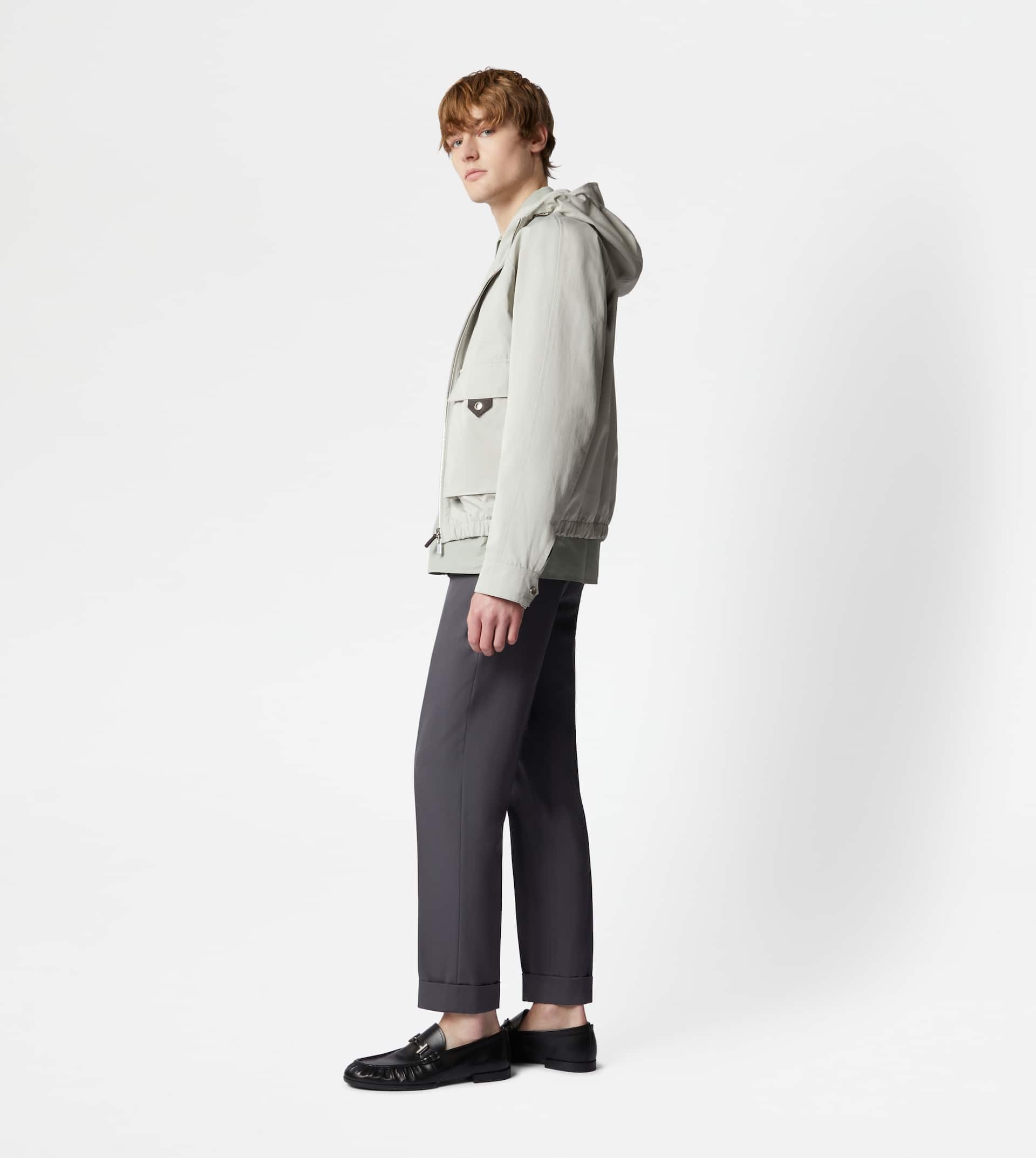 HOODED BLOUSON - GREY - 4