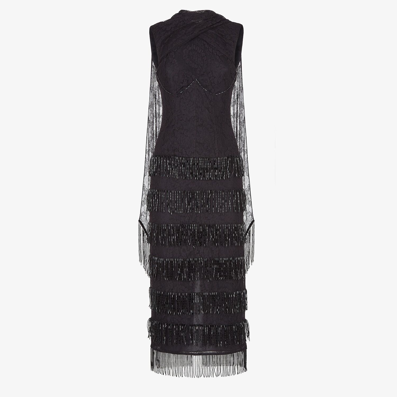 Black lace dress - 1