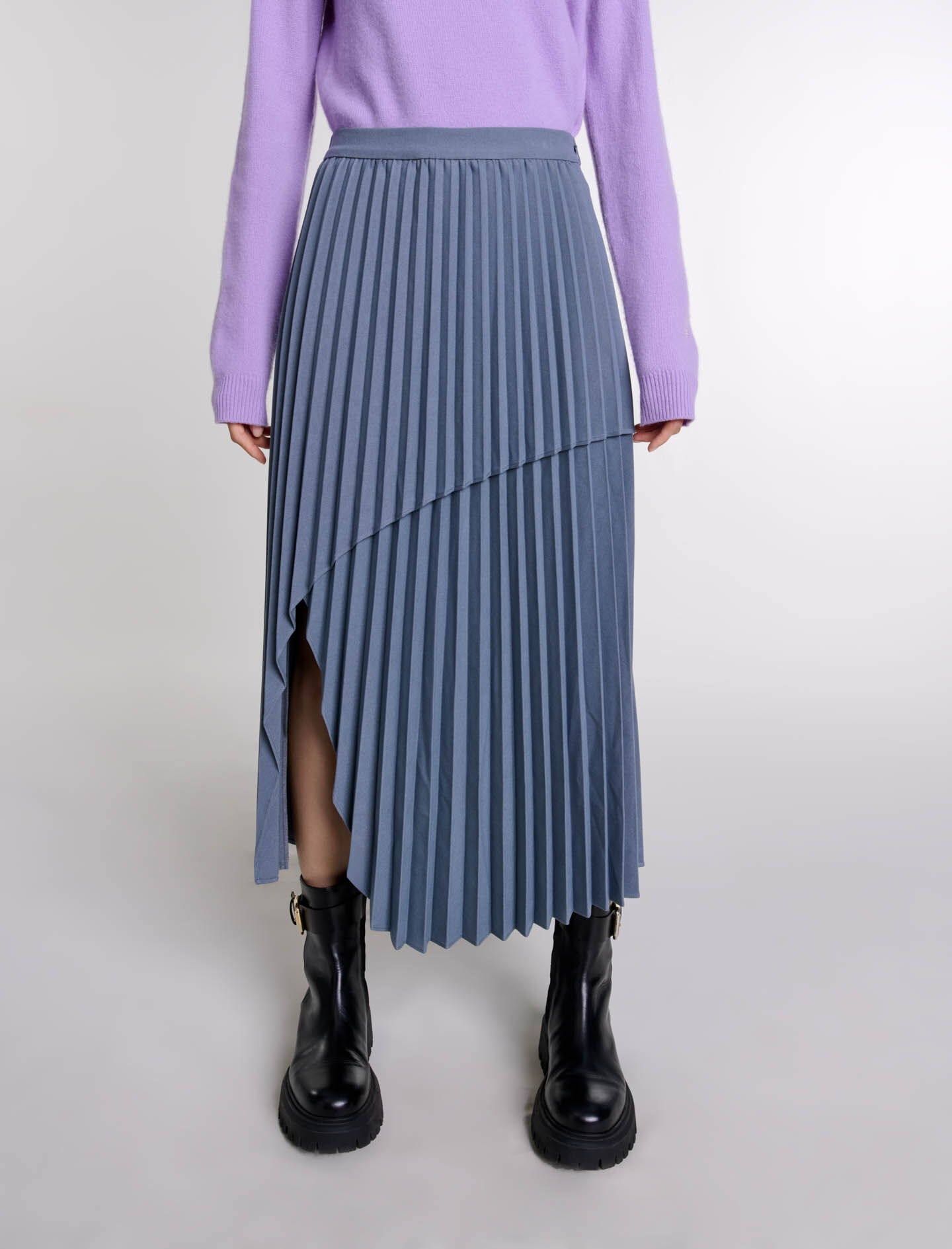 Asymmetrical pleated skirt - 6