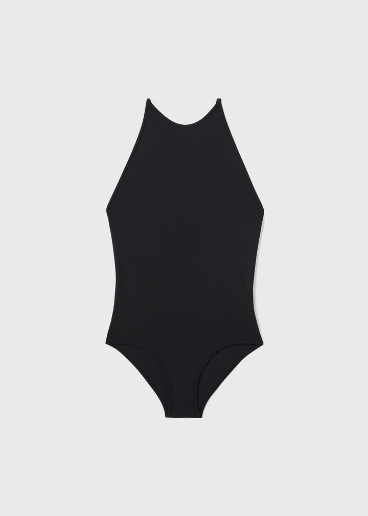 High neck swimsuit black - 1