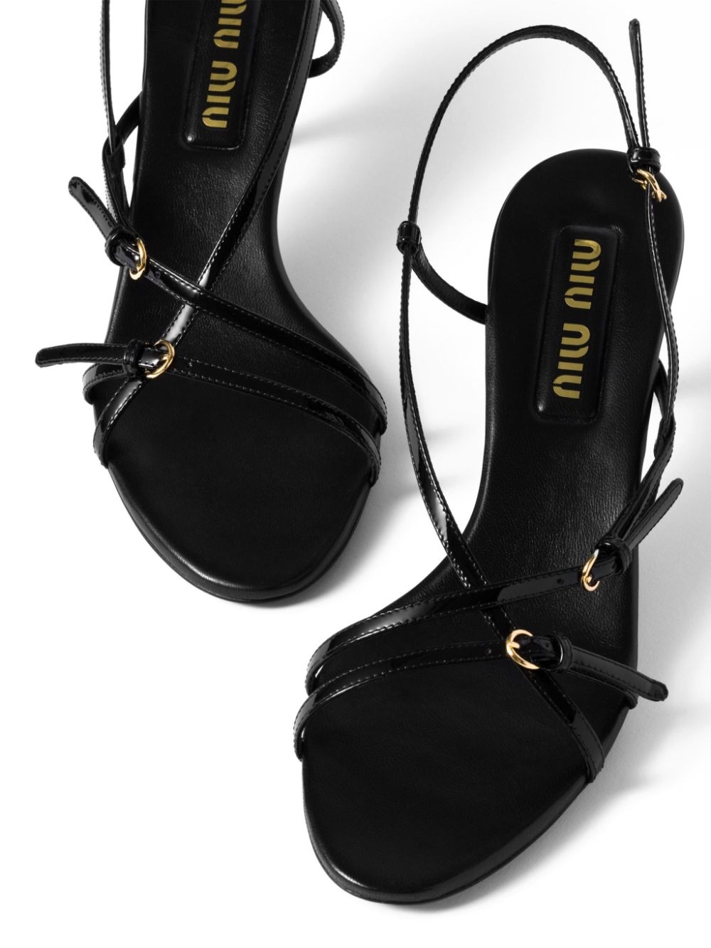 55cm patent leather sandals - 4