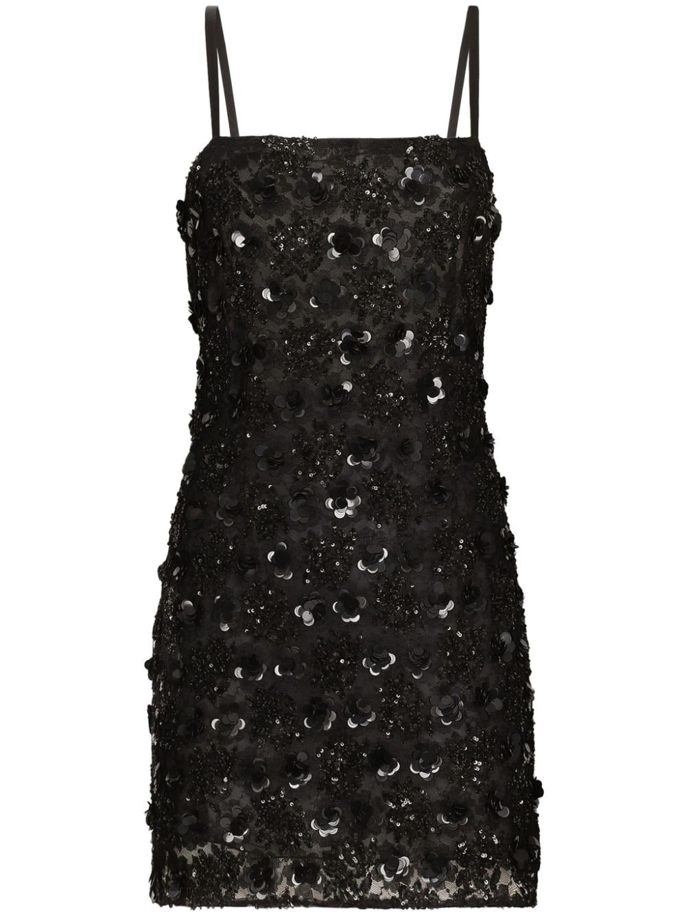 sequined short dress - 1