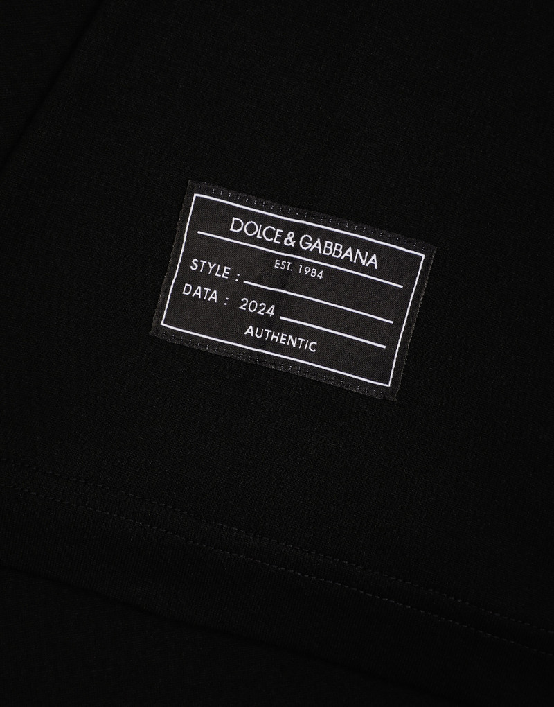 Short-sleeved T-shirt with vertical logo print 4