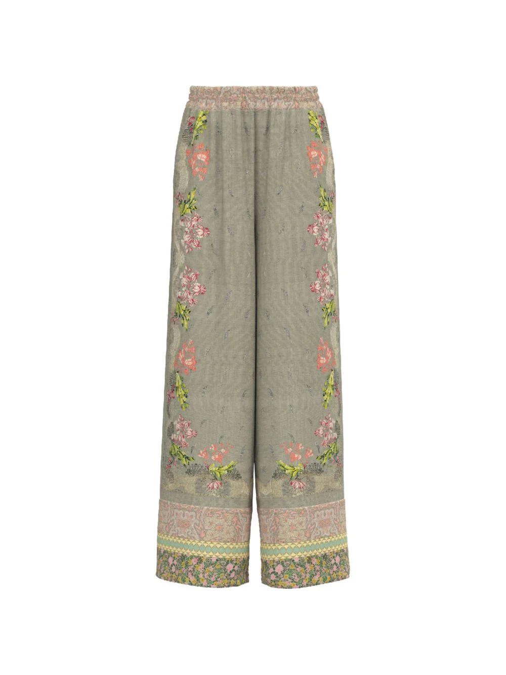 floral paisley palazzo pants - 1