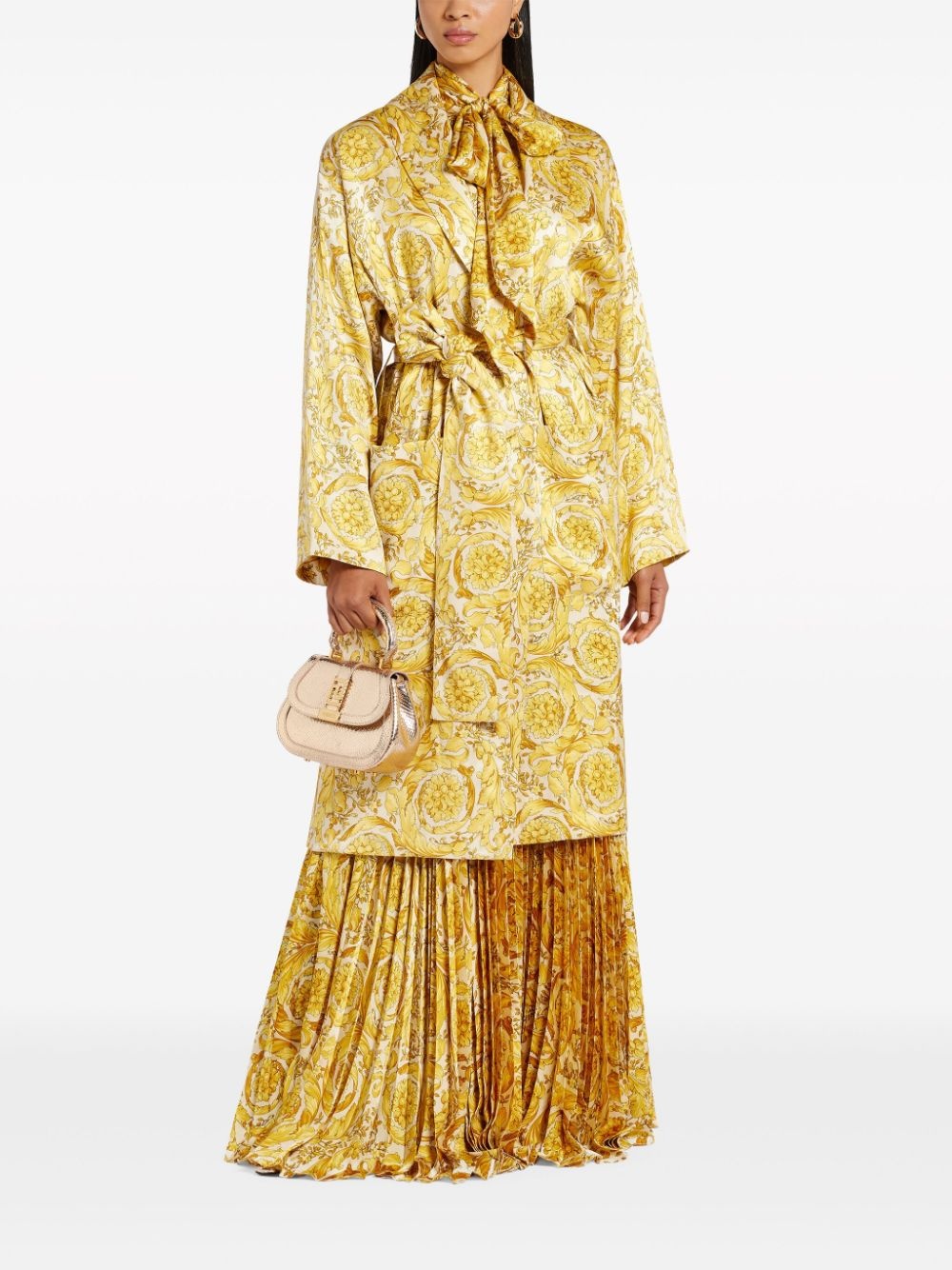 Barocco-print silk shirt - 2