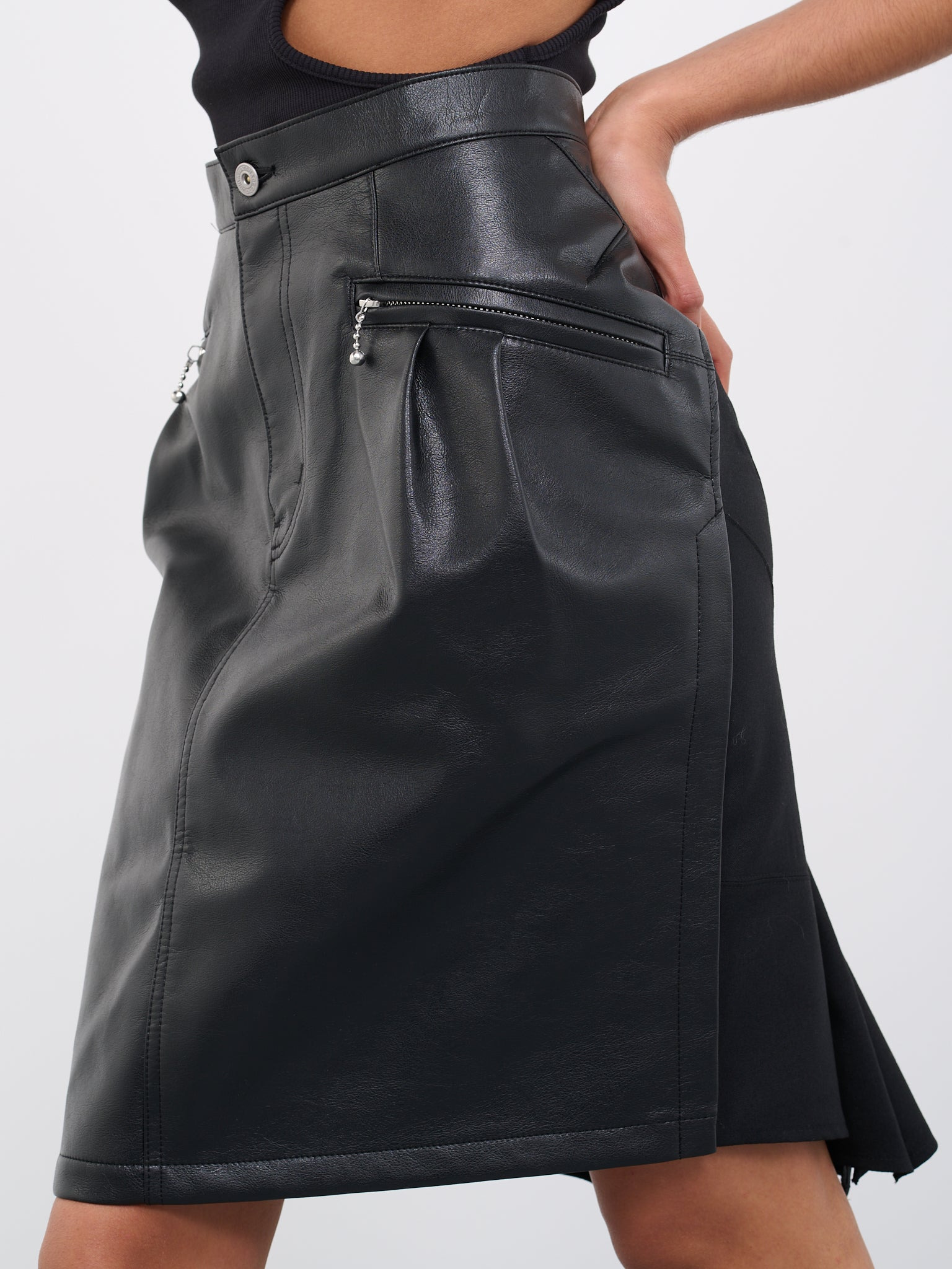 Leather Pencil Skirt - 5