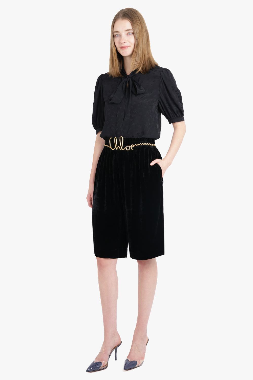 VELVET LONG SHORT | BLACK - 2