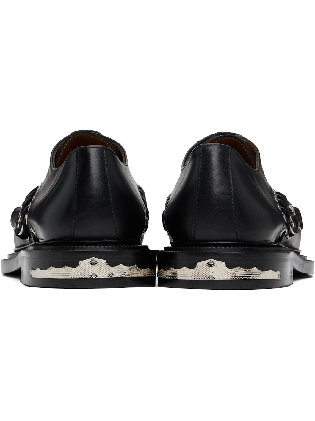 Black Leather Derbys - 2