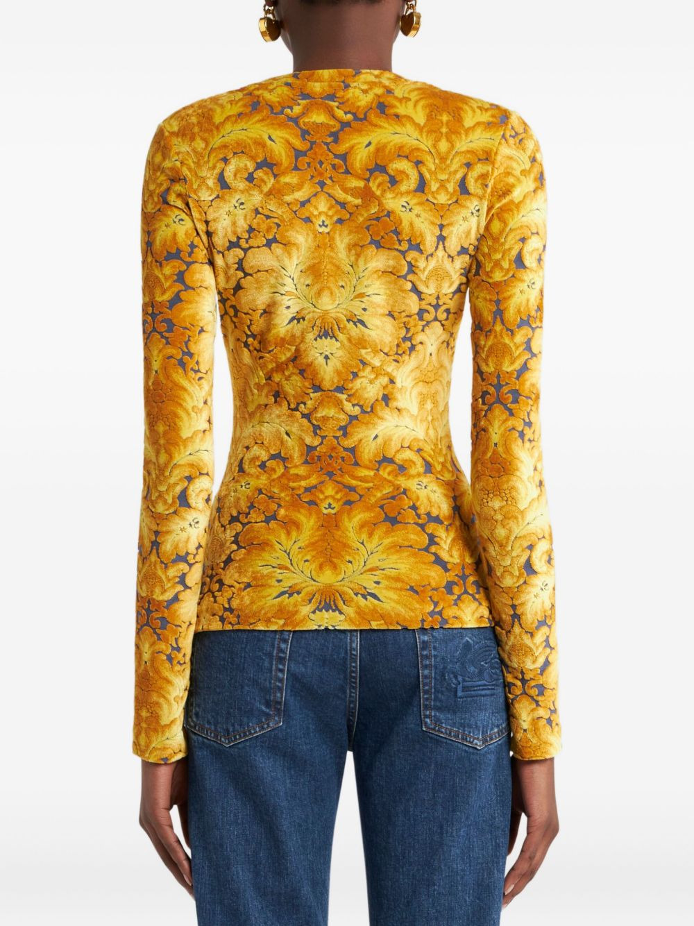 chenille jacquard long-sleeve t-shirt - 3